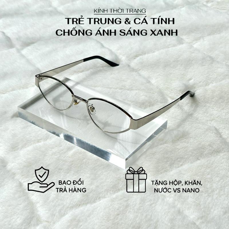 Kính mắt mèo sang chảnh gọng kim loại cao cấp dành cho nữ, có thể dùng cắt mắt cận, gọng kính nữ chống ánh sáng xanh, gọng kính cận nữ