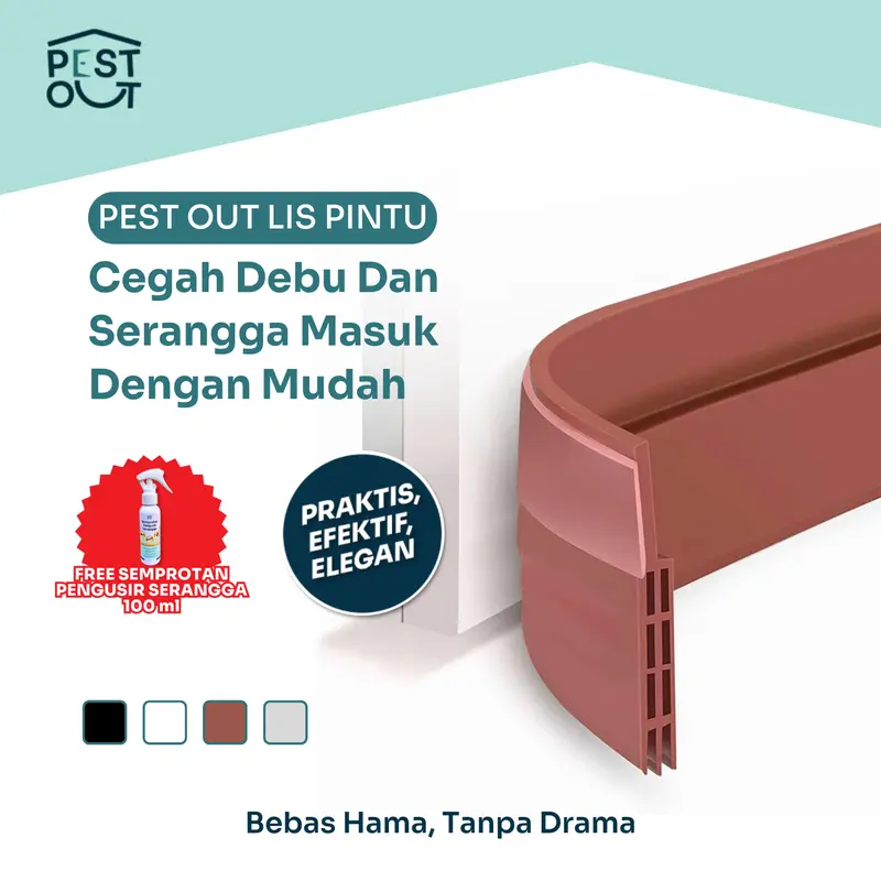 Penutup Celah Pintu Door Bottom Seal Penghalang Bawah Pintu Tahan Angin Debu Serangga Dan Air 0