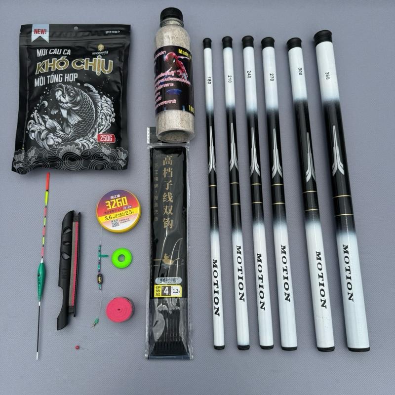 Cần câu cá mini hắc bạch thu gọn 40cm nhỏ gọn tiện lợi nhét cốp bỏ túi đi câu