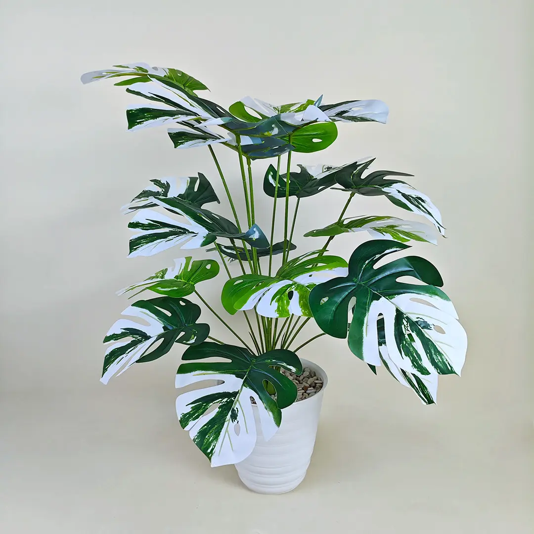 UNICO Tanaman Hias Artificial Daun Monstera Pohon Artificial 18 Daun Hiasan Sudut Ruangan Dekorasi Rumah PBP249