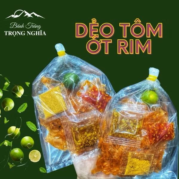 Combo 10B Bánh Tráng Dẻo Tôm Ớt Rim Trọng Nghĩa