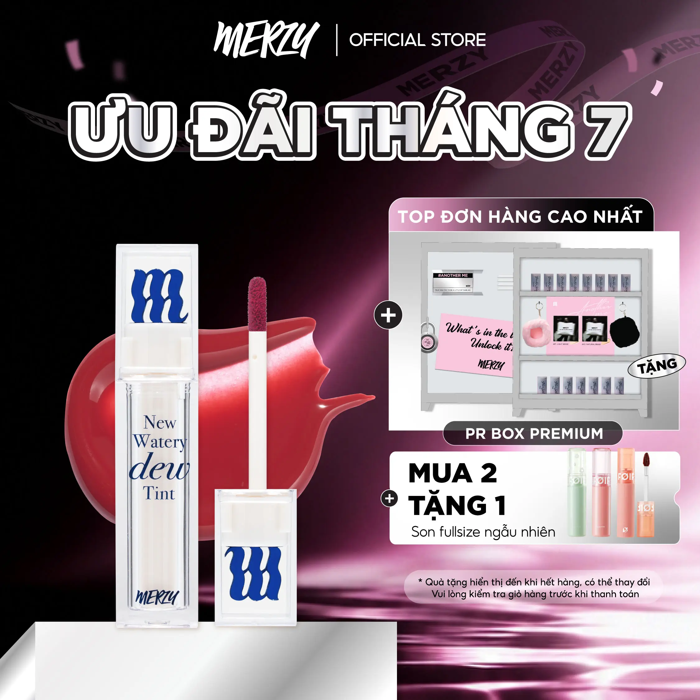 [NEW DEW] Son Tint Bóng Dạng Thạch Trang Điểm Hàn Quốc Merzy New Watery Dew Tint 4g Cosmetic merzy tint merzy xanhdương | Merzy Official Merzy Vietnam