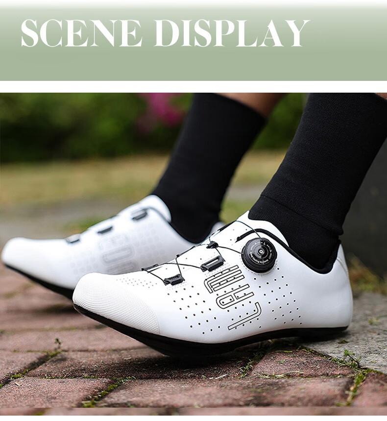 Product Introduction of LAMEDA New Cycling Professional Shoes Men Rubber Sole Bicycle Shoes Microfiber Upper Road Bike Unlocking Shoes 11