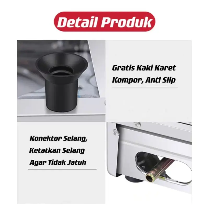 (COD) OMICKO Kompor Gas 1 Tungku Api Biru Hemat Gas & Tahan Lama dapur kecil burner 2