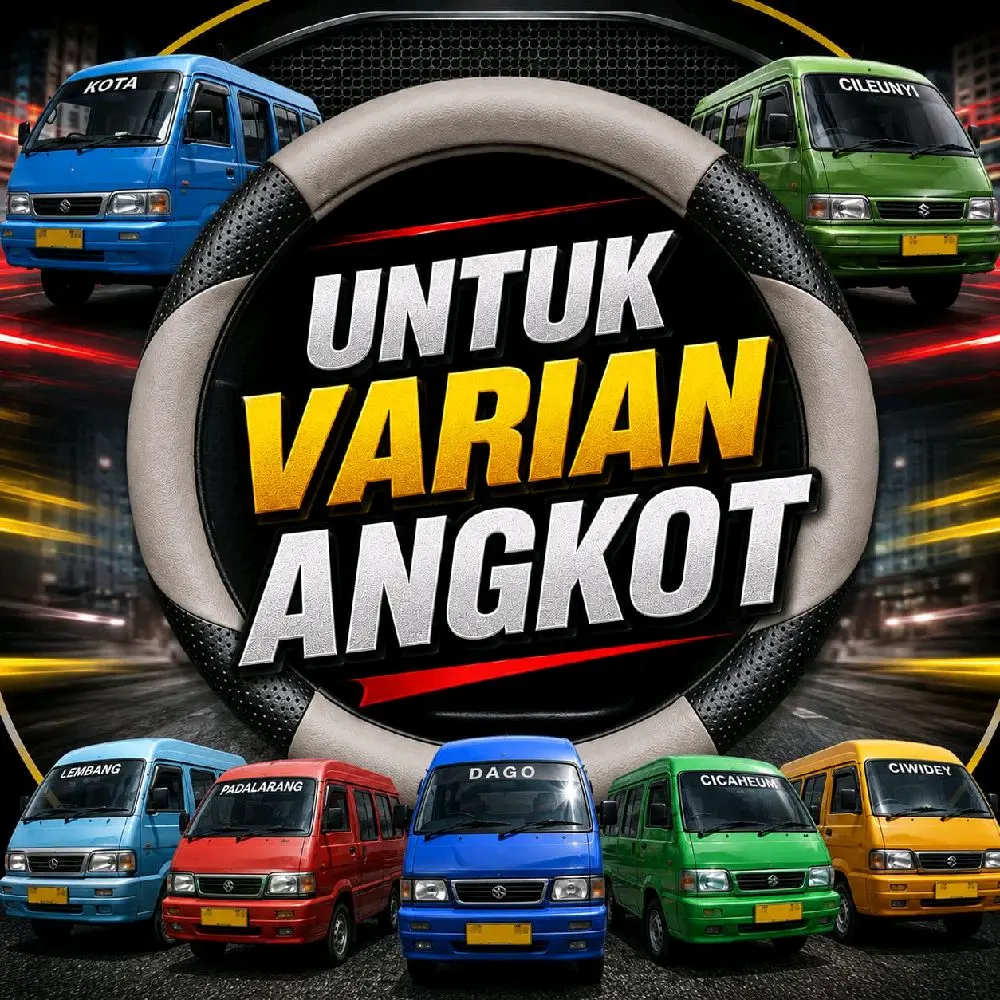 Cover Stir Untuk Varian Angkot Sarung Stir Bahan Kulit Premium 38CM Universal ANTI SLIP untuk Kenyamanan dan Keamanan Berkendara - Car, Kendaraan