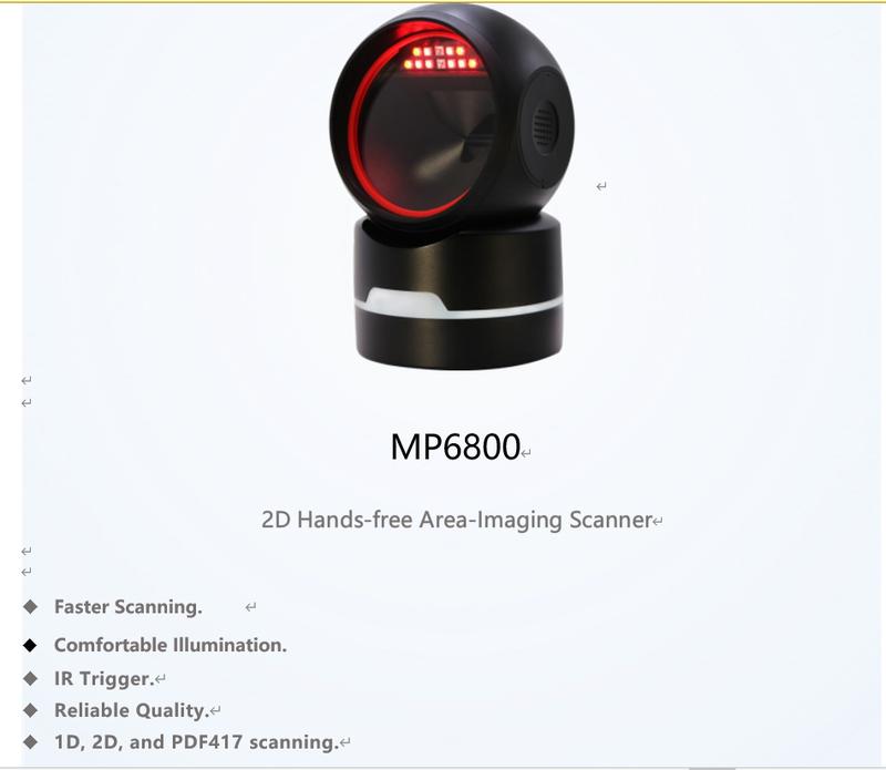 Product Introduction of Bluetooth Barcode Scanning Platform for Supermarket Cashier Convenience Store to Improve Efficiency MP6800B 23
