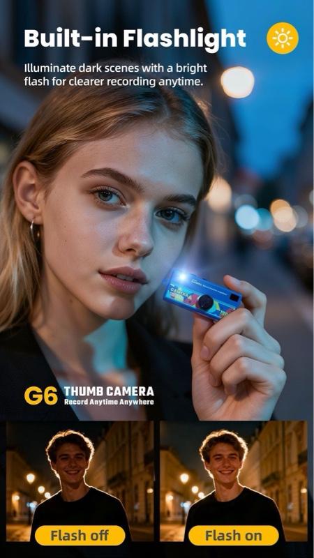 READY! G6 Black Thumb Camera Mini Keychain Retro Camera Foto 12MP, Video 1080 HD, Rekam Audio READY! G6 Black Thumb Camera Mini Keychain Retro Camera Foto 12MP, Video 1080 HD, Rekam Audio