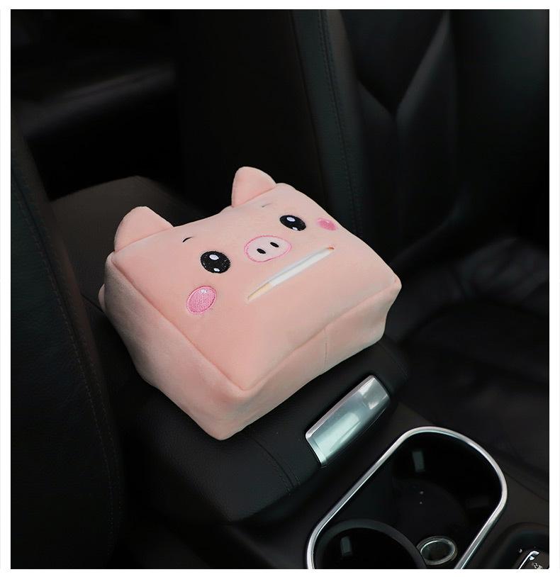 Product Introduction of Cartoon Car Tissue Box Creative Cute Car Chair Back Sunshade Armrest Box Multifunctional Car Tissue Box 25