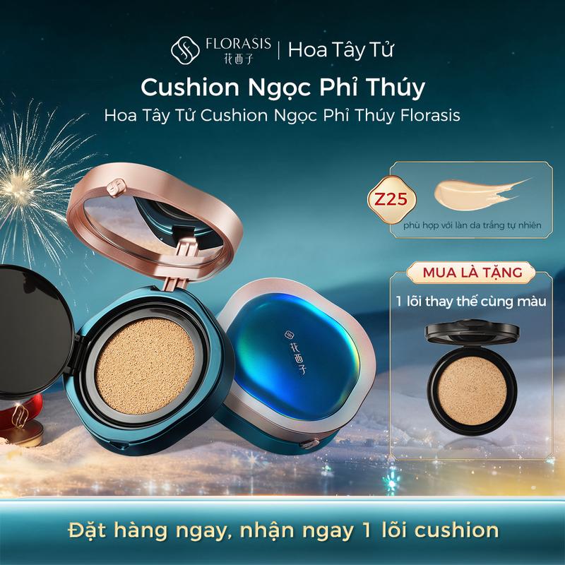  Hoa Tây Tử Phấn nền dạng cushion cân bằng chiết xuất hoa sen ngọc  Miễn Phí Lõi Thay Thế  Florasis 13g*2 