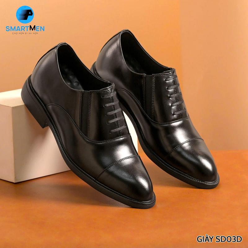 Giày SD-03-D siêu nhẹ cao cấp Smartmen. Kiểu dáng Lazymen shoe: Oxford kết hợp Loafer. Thiết kế ĐẶC BIỆT tiện lợi "KHÔNG CẦN BUỘC DÂY". Da bò cao cấp nhập khẩu, đế IP(Injection Phylon) công nghệ Nhật Bản. BẢO HÀNH 15 THÁNG