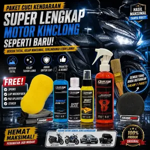Trending No. 1 PAKET CUCI MOTOR LENGKAP + ENGINE DEGREASER Pembersih Kerak Mesin Karat by QUICK NCLEAN