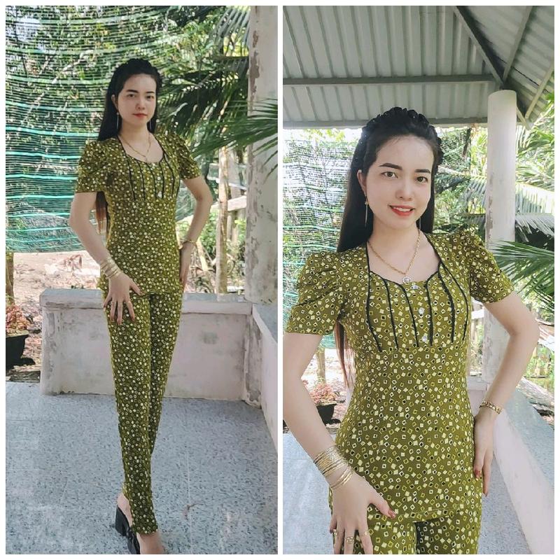 Bộ cổ nữ hoàng viền đen quần dài ống nhỏ size 40-78kg Áo dobo tay ngắn