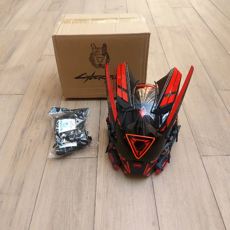 Cyberpunk Mask V6 Triangle LED Full Custom High Quality 2