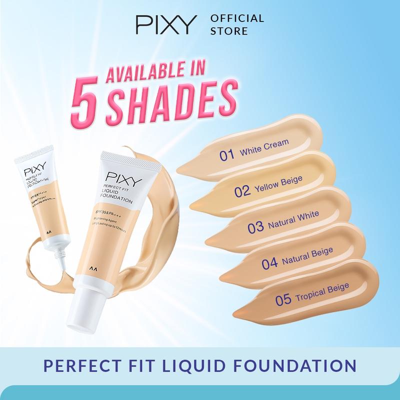1PCS PIXY PERFECT FIT LIQUID FOUNDATION SPF 35 PA+++ 20ML/ FOUNDATION PIXY 1