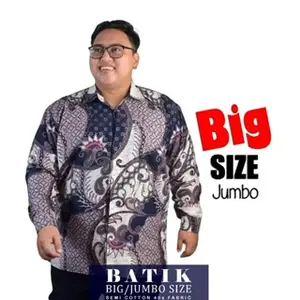 KEMEJA BATIK LENGAN PANJANG DAN PENDEK UKURAN BIG SIZE / JUMBO bahan katun 40s - cocok untuk ke kantor, pesta dan acara formal lainnya.