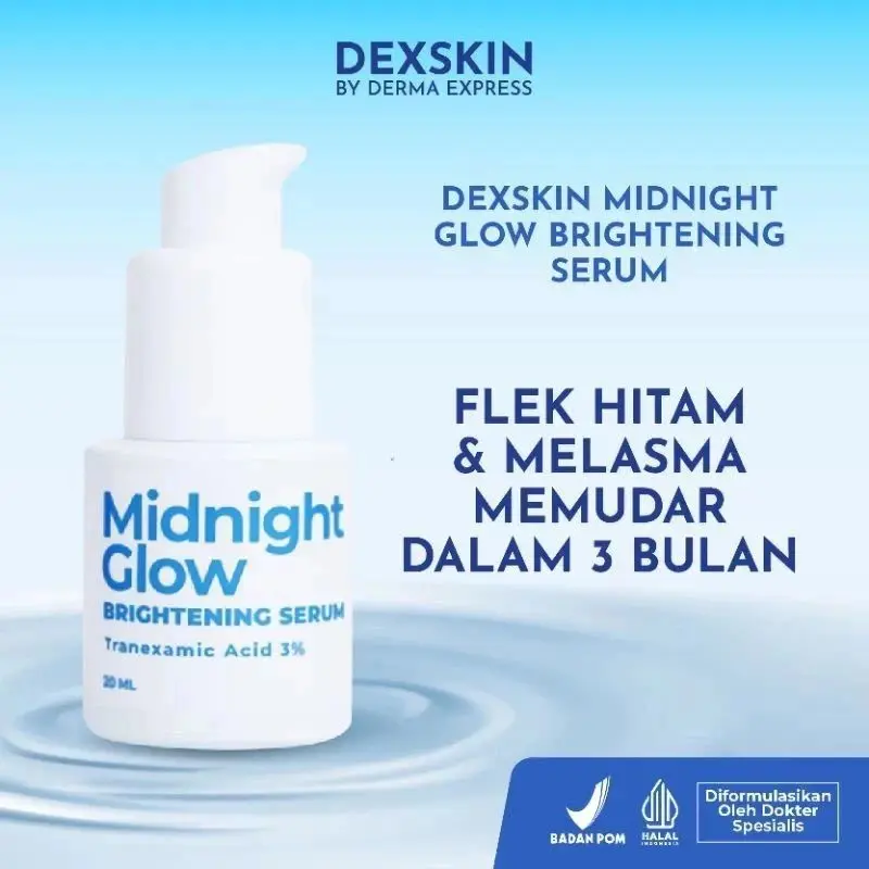Derma express midnight glow brightening serum bpom memutihkan badan