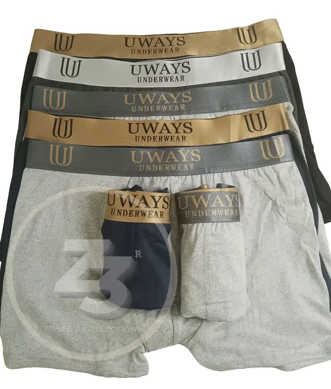 Paket Campur Boxer Celana Dalam Pria Serian Gold dan Emas 6 PCS Katun Lembut Nyaman dengan Karet Emas - Art cuci kering regular 0