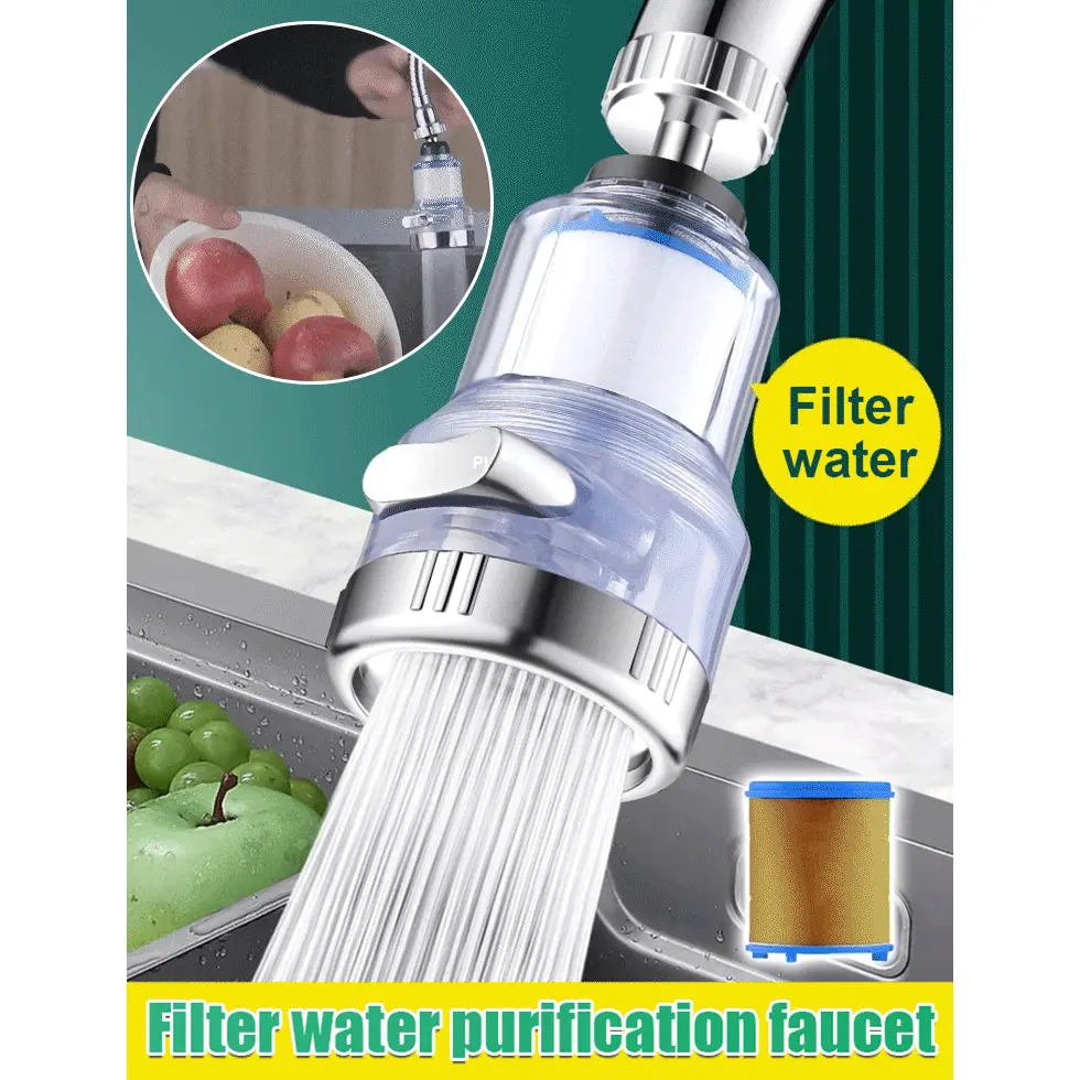 【HOT】Home Kitchen Faucet Filter Splash Proof Head Extension Extender Booster Shower Water