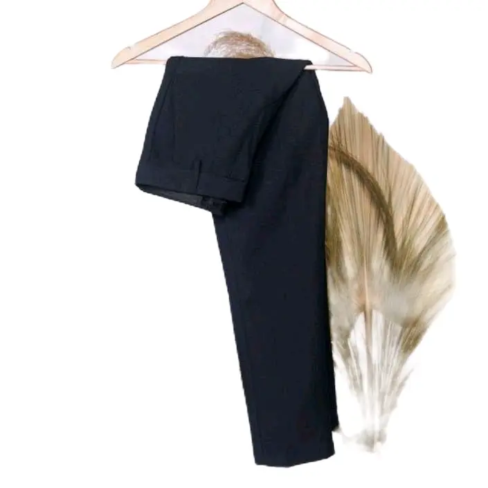 Celana Kerja kantor formal pria dewasa  Panjang Casual warna hitam abu bahan Katun Semi woll Slimfit Premium Slim Fit 7
