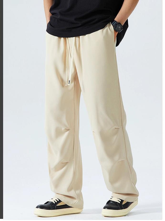 Celana Panjang Unisex Saku Ritsleting Cepat Kering TENCEL Fabric Keren Bernapas Elastisitas