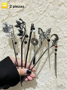 Set de Pasadores Elegantes con Diseño de Mariposa y Rosa Vintage, Accesorios de Moda para Mujer, Regalo de Cumpleaños Perfecto