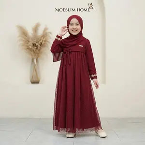 GAMIS ANAK PEREMPUAN TANGGUNG TERBARU 2025 CRINKLE AIRFLOW MIX BRUKAT TILE DOT USIA 6-13 TAHUN DRESS PESTA KONDANGAN VARIASI PITA RENDA BUNGA GAUN MEWAH
