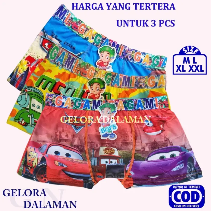 CELANA DALAM BOXER ANAK LAKI 3PCS SEMPAK PAKAIAN DALAM CD TERMURAH