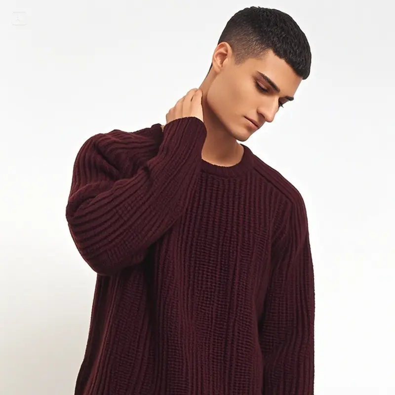 PEPONI 1760 Sweater Pria Rajut Oversize Soft Acrylic Tangan Panjang Tebal Premium Korean Winter 7