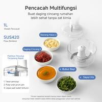 Gambar 【Tokopedia Exclusive】Simplus Blender 2 Wadah 5-In-1 Fungsi Food Grade Serbaguna Penghalus Makanan 1.25L Blender 1L Pencacah Jus Mencincang Memotong Mengupas LLJH005 - 5-in-1 dari Simplus Kab. Tangerang 5 Tokopedia