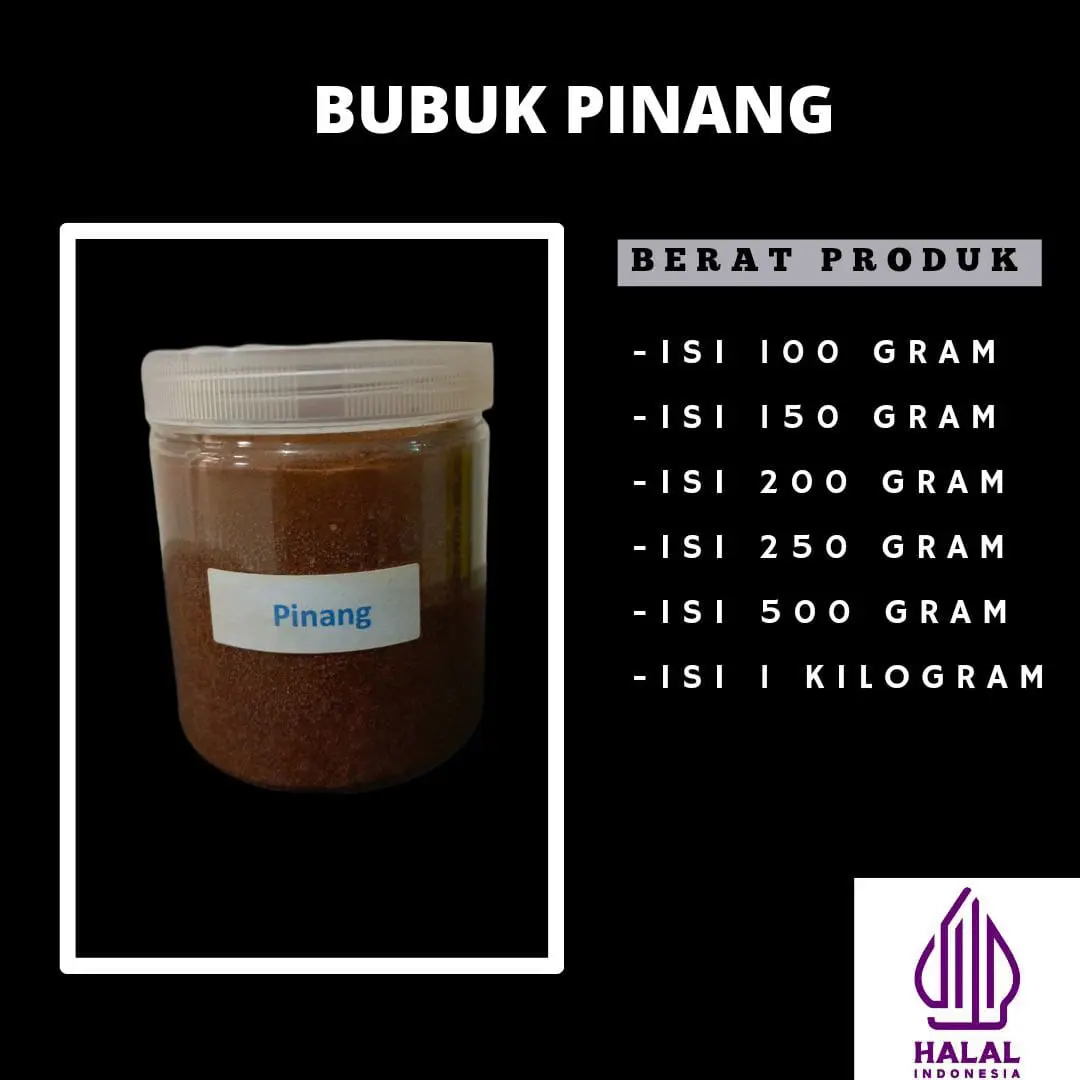 Bubuk pinang original tanpa bahan campuran Spices Powder