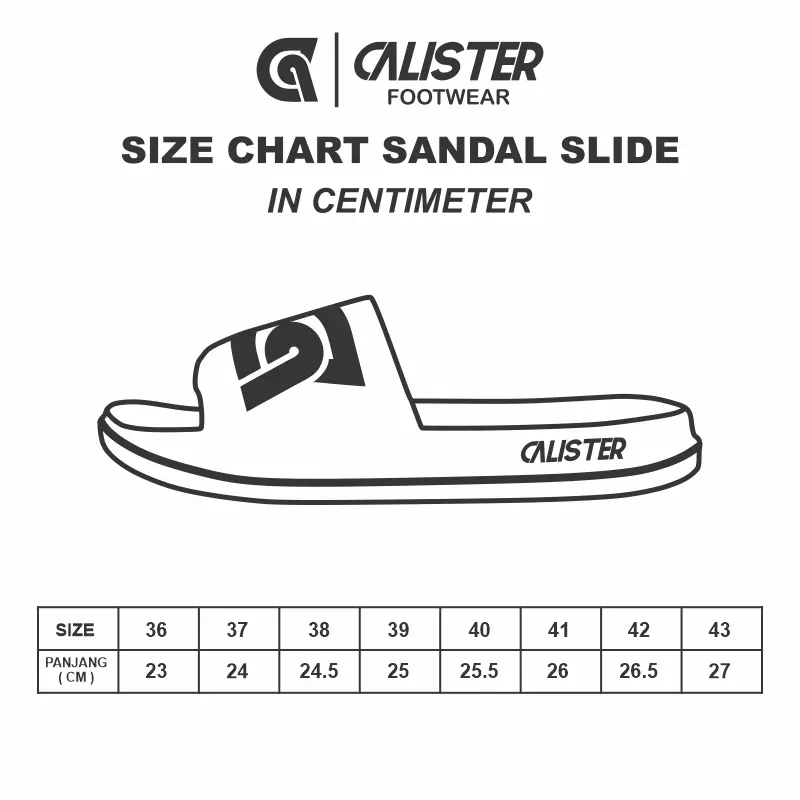 Calister - Sandal Slipper Pria Slide On Full Black Anti Slip antiselip selop simpel 8