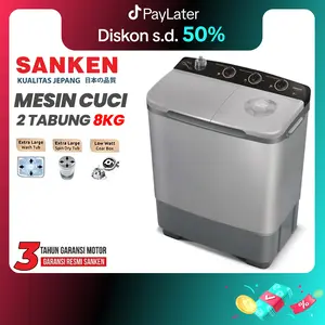 Mesin Cuci 2 Tabung SANKEN TW-8808 / TW-8663 / TW-8827 / TW-8600 / TW-927