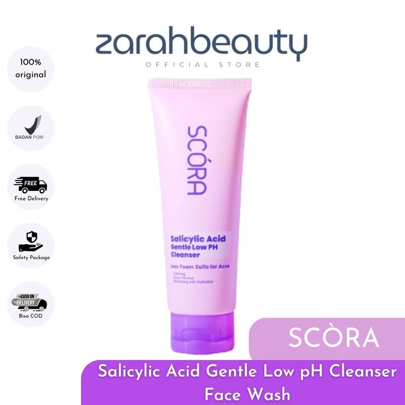 SCORA 1% Salicylic Acid Gentle Low pH Cleanser Sabun Cuci Muka Face Wash Oily AcneProne Skin Membersihkan Kotoran Wajah 0