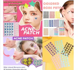 Acne Pimple Patch Star Heart Colorful Stiker Jerawat Lucu Hydrocolloid Patch Penutup Jerawat Korea Style Viral Kekinian Perawatan Wajah XX115