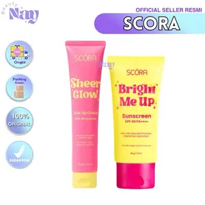 SCORA SHEER GLOW TONE UP CREAM BRIGHT ME UP SUNSCREEN SPF40 PA++++ DAY CREAM TONEUP CREAM SUN SCREEN TABIR SURYA BY SCORA