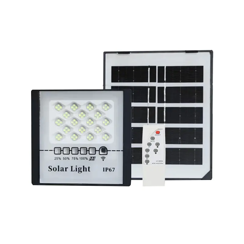 【Garansi 15 tahun】【Beli 1 Grati 1】 2000W Lampu tenaga surya outdoor Lampu taman luar tahan air otomatis outdoor with Power Display Timing Function lampu solar cell Outdoor Lamp with Remote Control Solar Panel IP67 Waterproof Solar Light 8