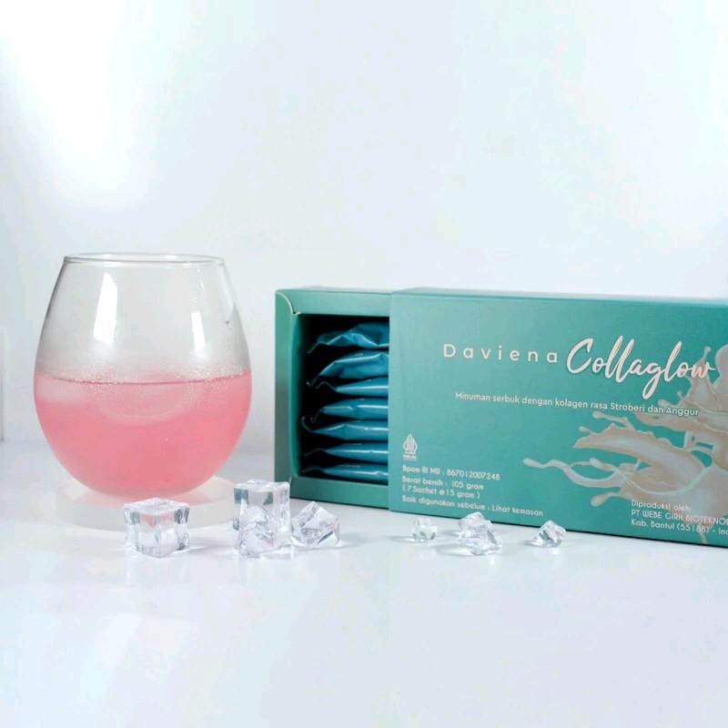 Daviena Collaglow Minuman Kolagen Collagen  Bebas Gluten Organik Bebas GMO Perawatan Rambut & Kuku Perawatan Kulit Mencerahkan 1