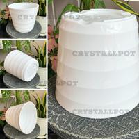 Gambar Pot Bunga Tanaman Plastik Lovenia Mado 27 Putih - LOVENIA PM 8027 dari CRYSTALLPOT Kota Tangerang 5 Tokopedia