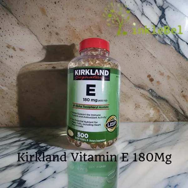 ￼KIRKLAND SIGNATURE VITAMIN E 180 MG (400 IU) Expiry  01/2026 Healthcare  Supplement Dietary Skincare