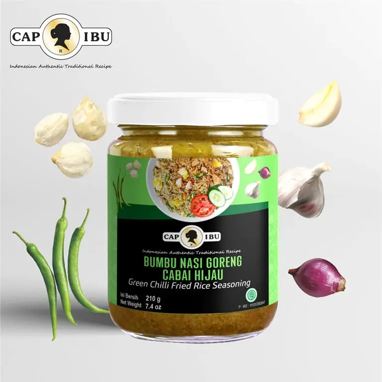 CAP IBU Fried Rice Seasoning Green Chilli Indonesian Authentic 210g halal