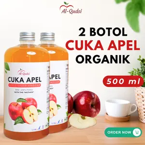 Promo 2 Botol Cuka Apel Al Qudsi Cider Vinegar With Mother