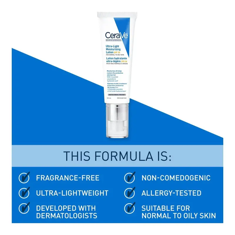 【EXP 2026】 Ceravee Ultra Light Moisturizing Lotion Pelembab Wajah Tabir Surya 3