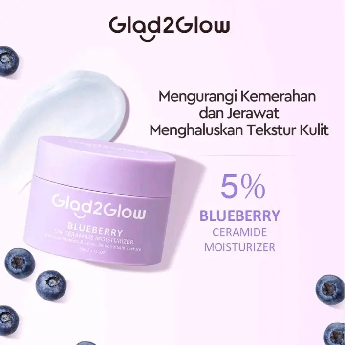 glad2glow 5% ceramide moisturizer blueberry 30g 0