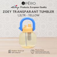 Gambar [EXC HCU] Zoey Transparant Plastic Bottle 1.2 Liter / Botol Minum Tumbler Plastik - PInk  dari Pero Indonesia Kab. Tangerang 1 Tokopedia