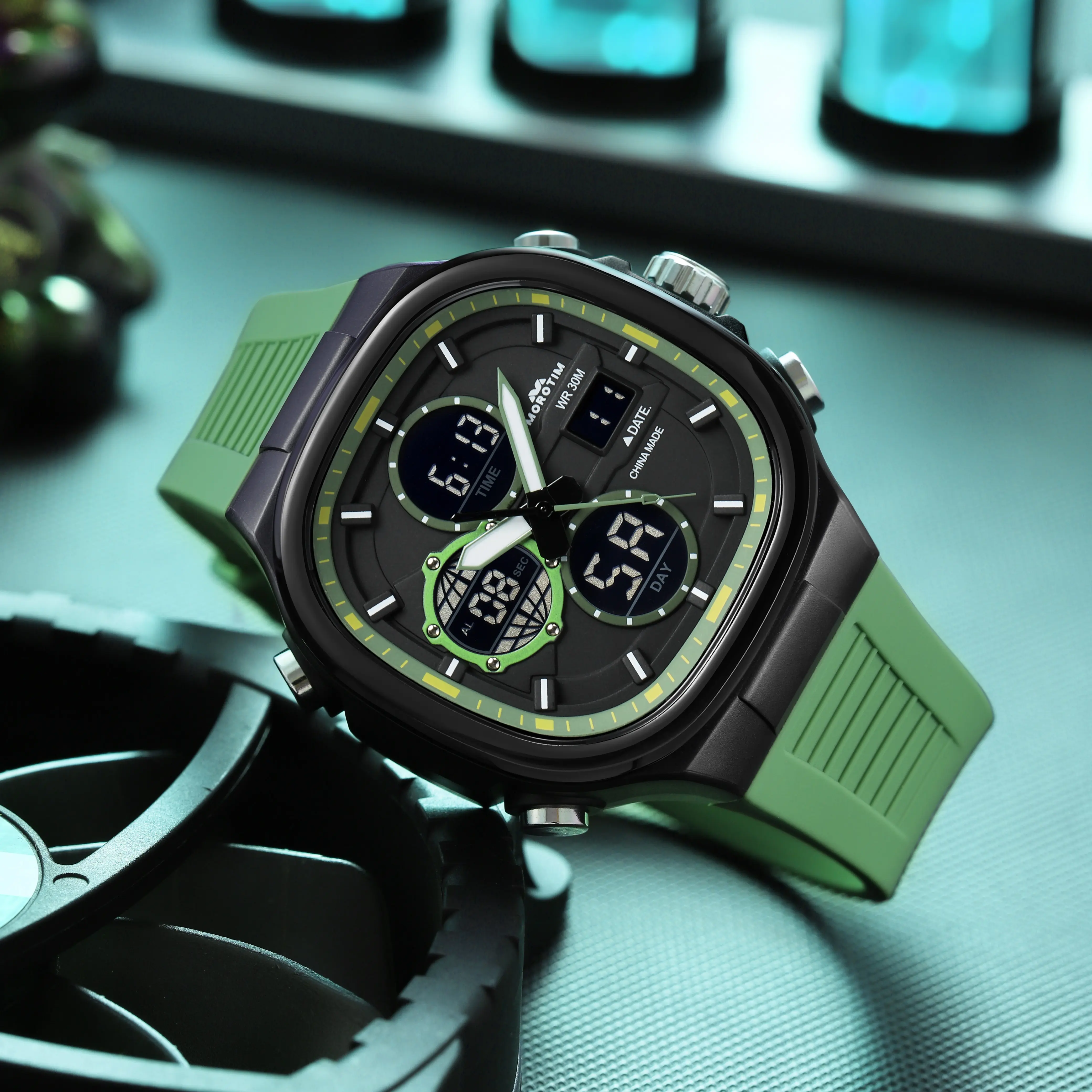 Luxury Brand MOROTIM Men's Watches Analog-Digital Dual Display Waterproof  Silicone Sports Watch, Alarm Clock, Stopwatch, Luminous Display, Dual Time  Zone - TikTok Shop Malaysia