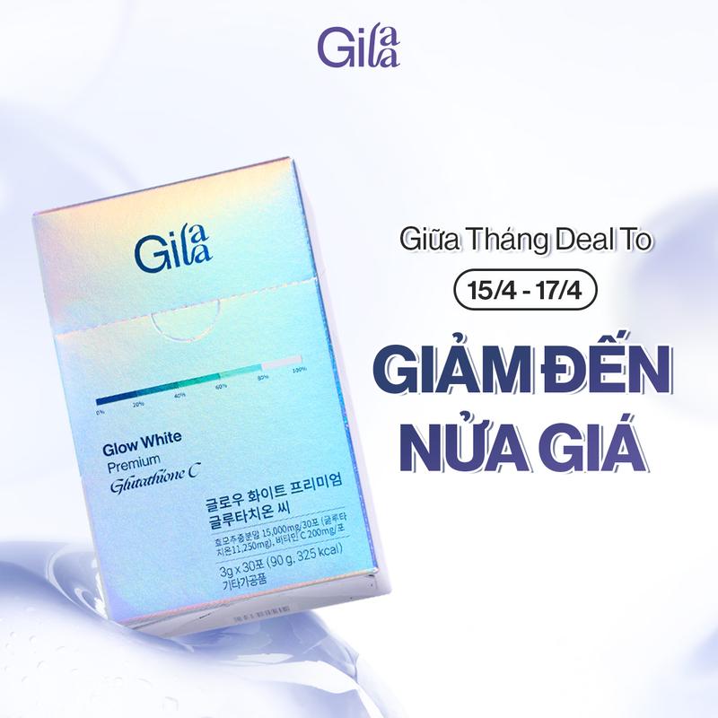 [HOT DEAL] Bột Ngậm Trắng Da Glutathione C Gilaa (3gx30 gói )