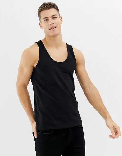 PAKET 5 KAOS SINGLET PRIA DEWASA POLOS BAHAN COTTON KAOS DALAMAN COWOK Katun Oblong manis xl rompi anggun singlet dewasa 4 pcs Hitam Atasan Santai Putih singlet kaos  kutang lekbong 7