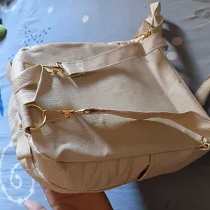 FINDA - Tas Ransel Mini Motif Garis Bordir OOTD Wanita Lucu Tas Punggung Bahan Sintetis Semi Kulit Perempuan Remaja Backpack Gaya Baru