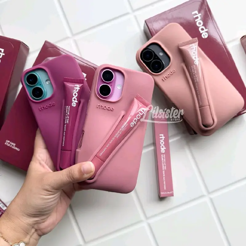 ◤FREE LIPGLOSS & BOX◢ SILICONE SOFT PHONE CASE LIP HOLDER (11 12 13 14 15 16 PRO PLUS PROMAX) 4