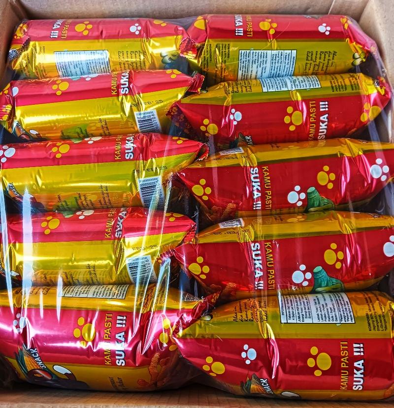 Product Introduction of Snack Chiki Komo Berhadiah Uang Jika Beruntung | Jajanan Snack Ciki Jadul | Snack Ciki Rasa jagung Panggang Berhadiah Isi 40 pcs Perkarton 10